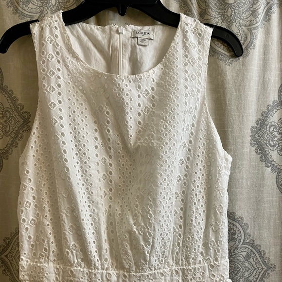 J.Crew white eyelet dress lined - Picture 3 of 9